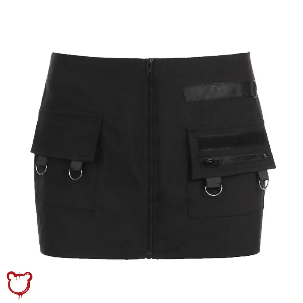 Black Goth Miniskirt Revamped'