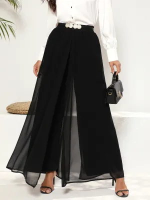 Black Layered Look Skirt