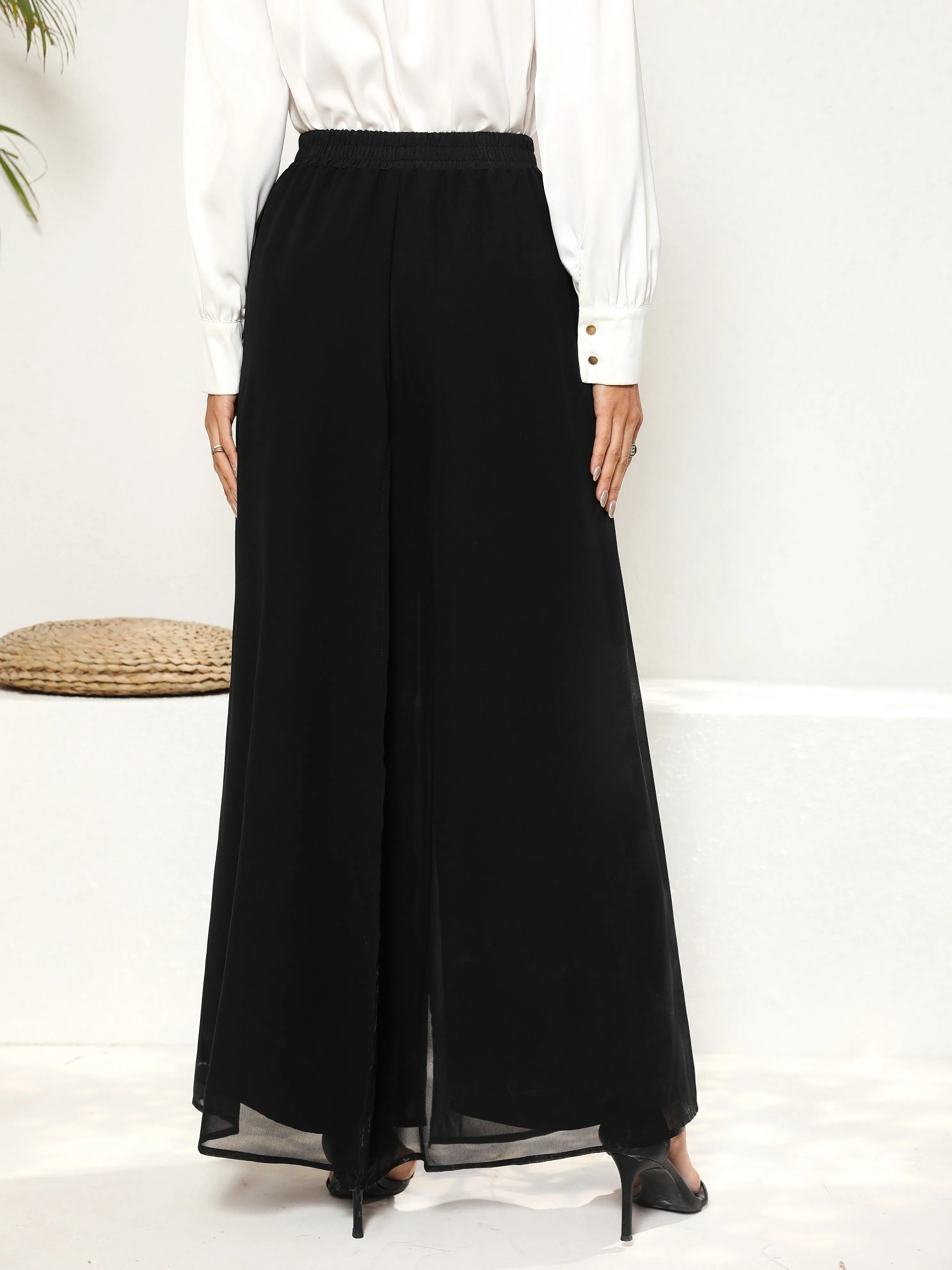 Black Layered Look Skirt