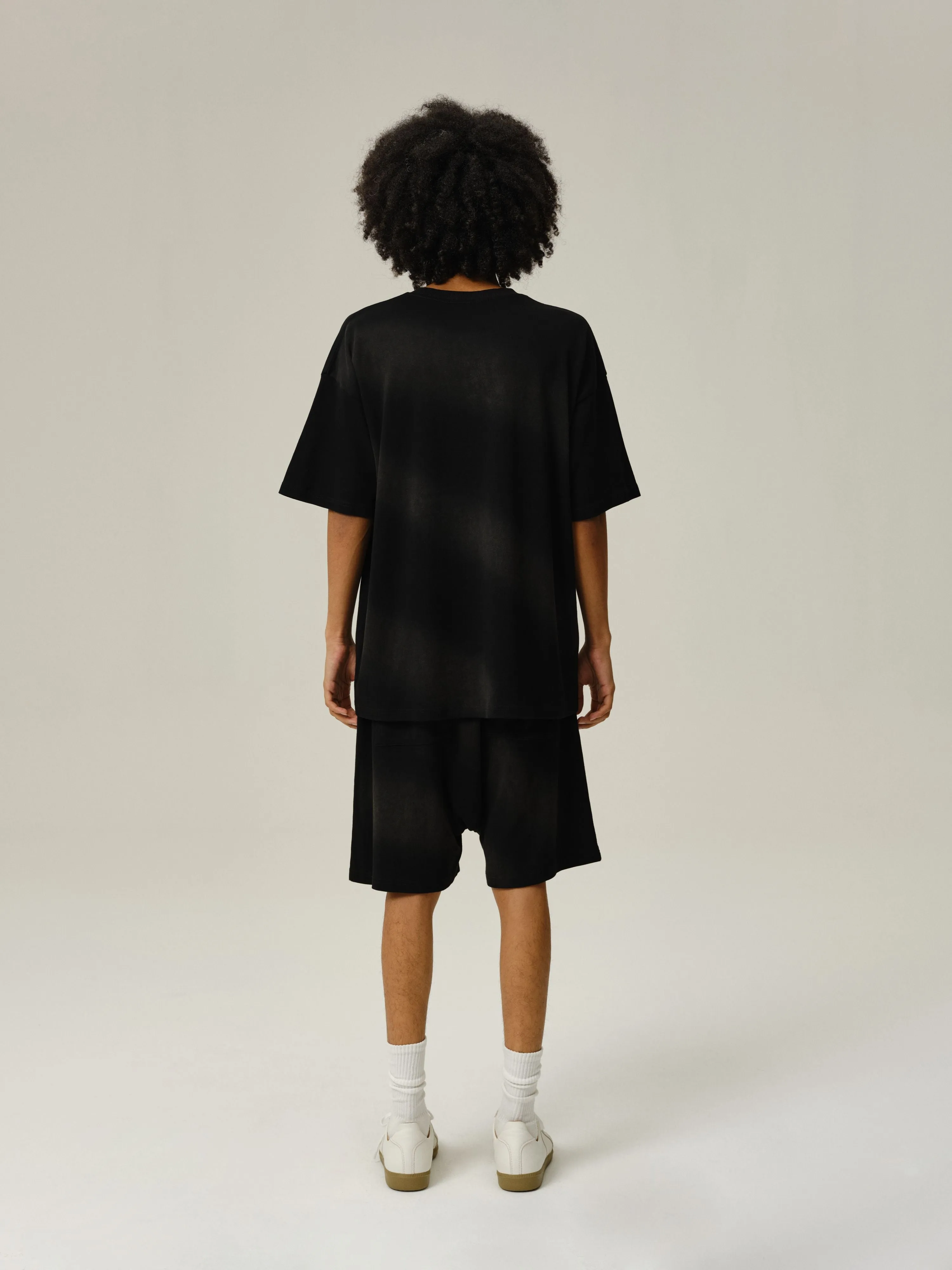 Black Sunfade Logo Shorts