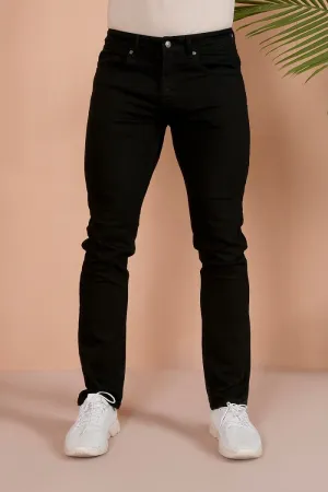 BLACK TAPER JEANS