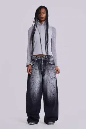 Black White Wash XL Colossus Jeans