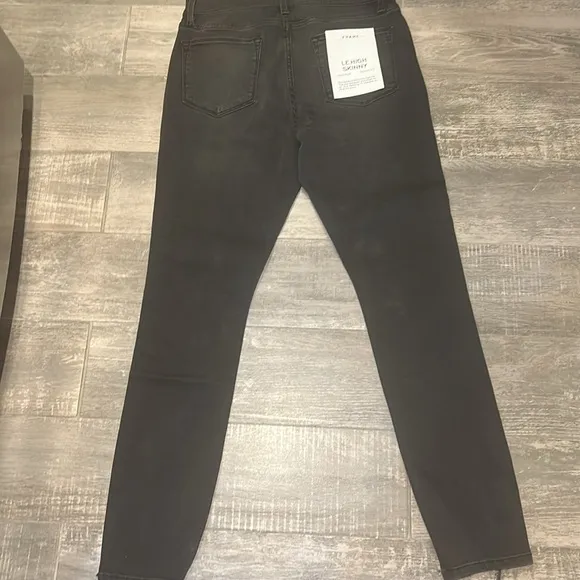 BNWT! FRAME Women's LeHigh Skinny High Rise Black Jeans Size 31