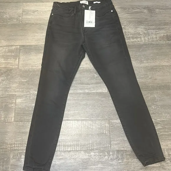 BNWT! FRAME Women's LeHigh Skinny High Rise Black Jeans Size 31