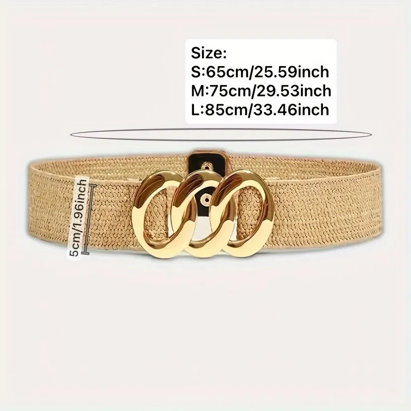 Boho Elastic Waist Belt Women Versatile Accessory Coats Skirts Casual Formal