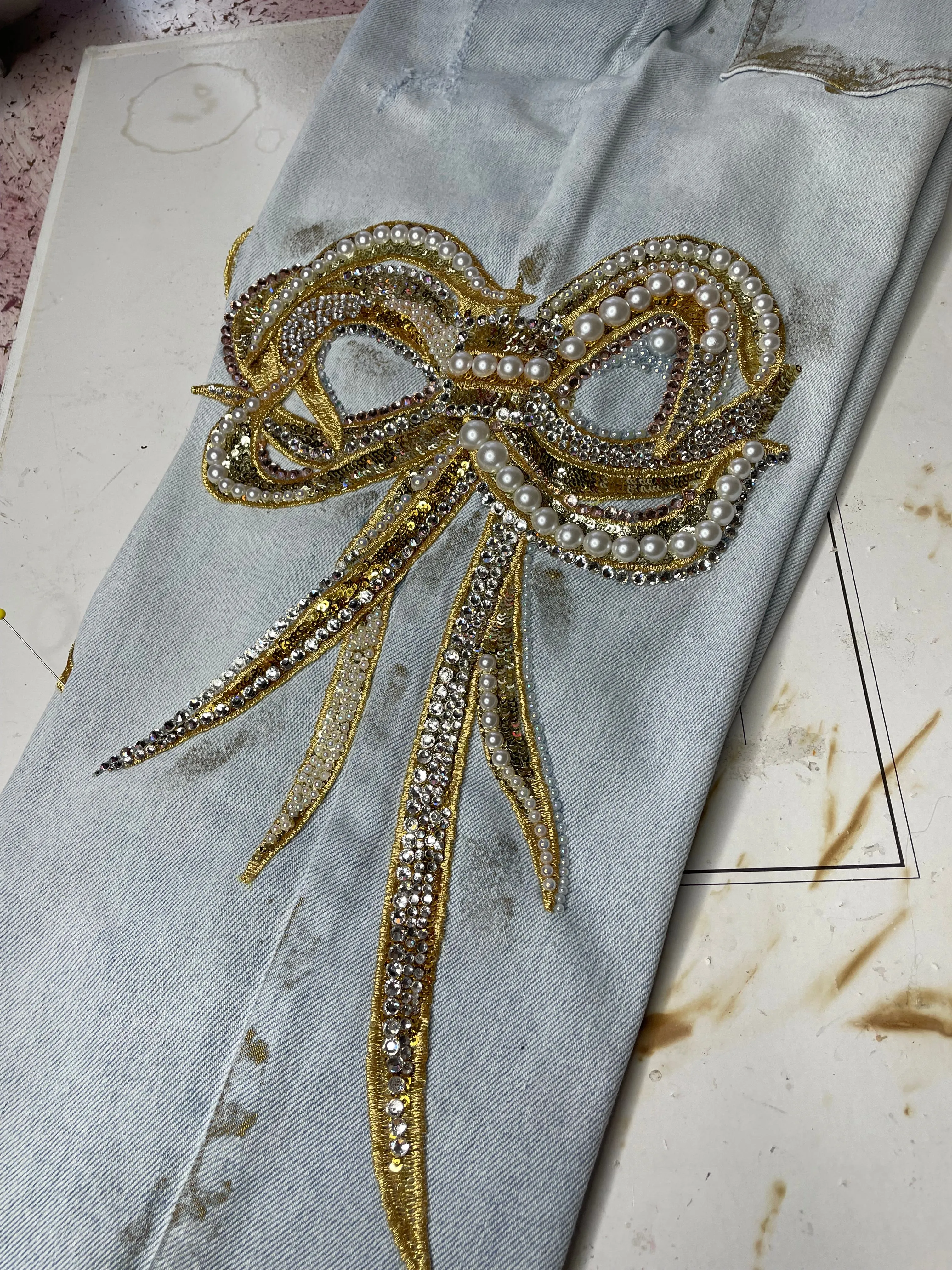 Bow bow Denim Pant