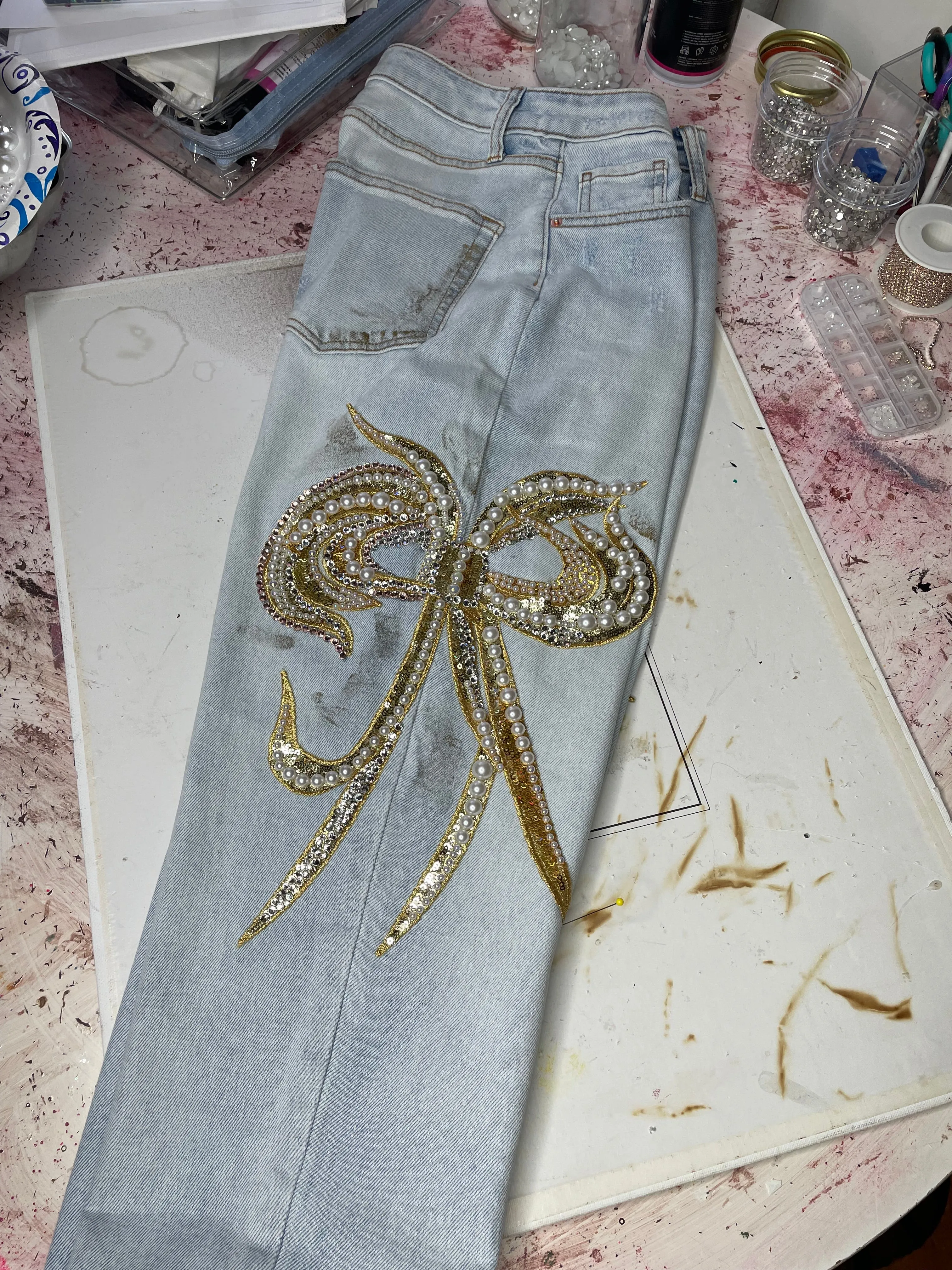 Bow bow Denim Pant