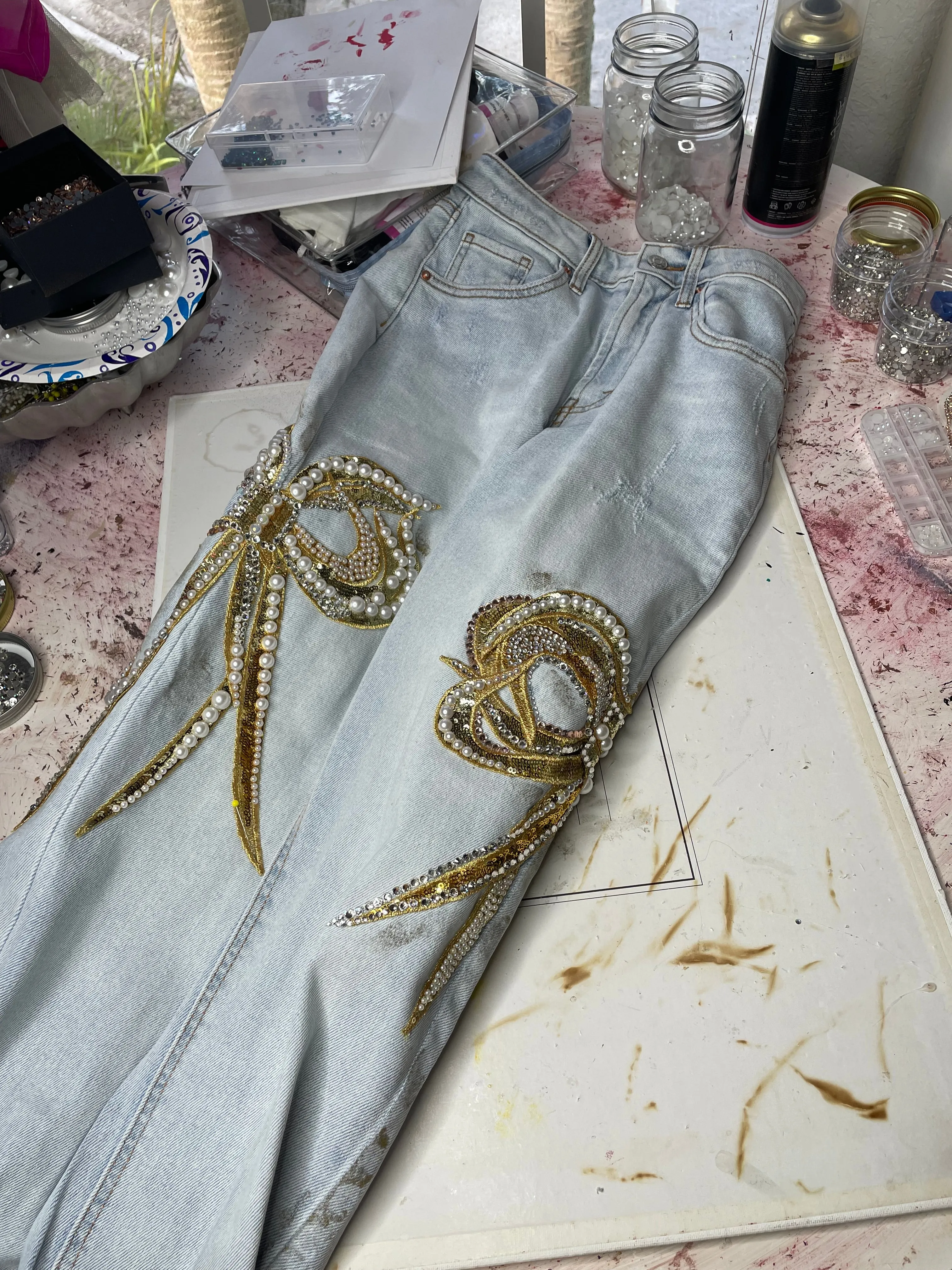 Bow bow Denim Pant