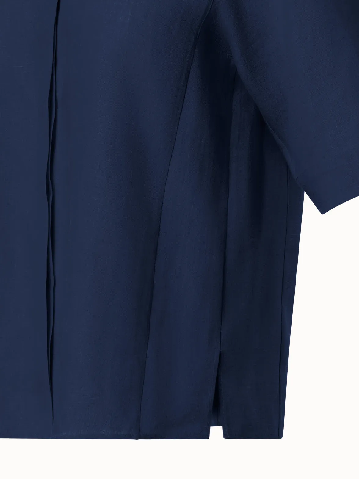 Boxy Shirt Blouse In Linen Voile