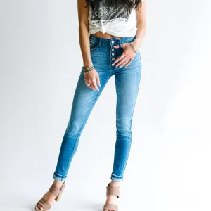 Boys In The Yard High Rise Button Fly Skinny
