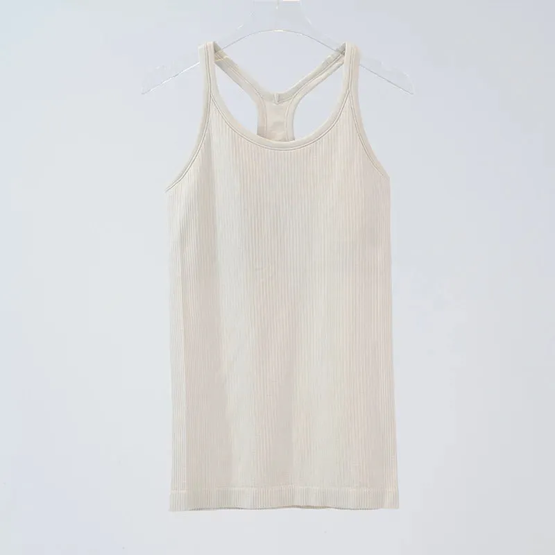 BREATHABLE SEAMLESS KNITTED TANK TOP