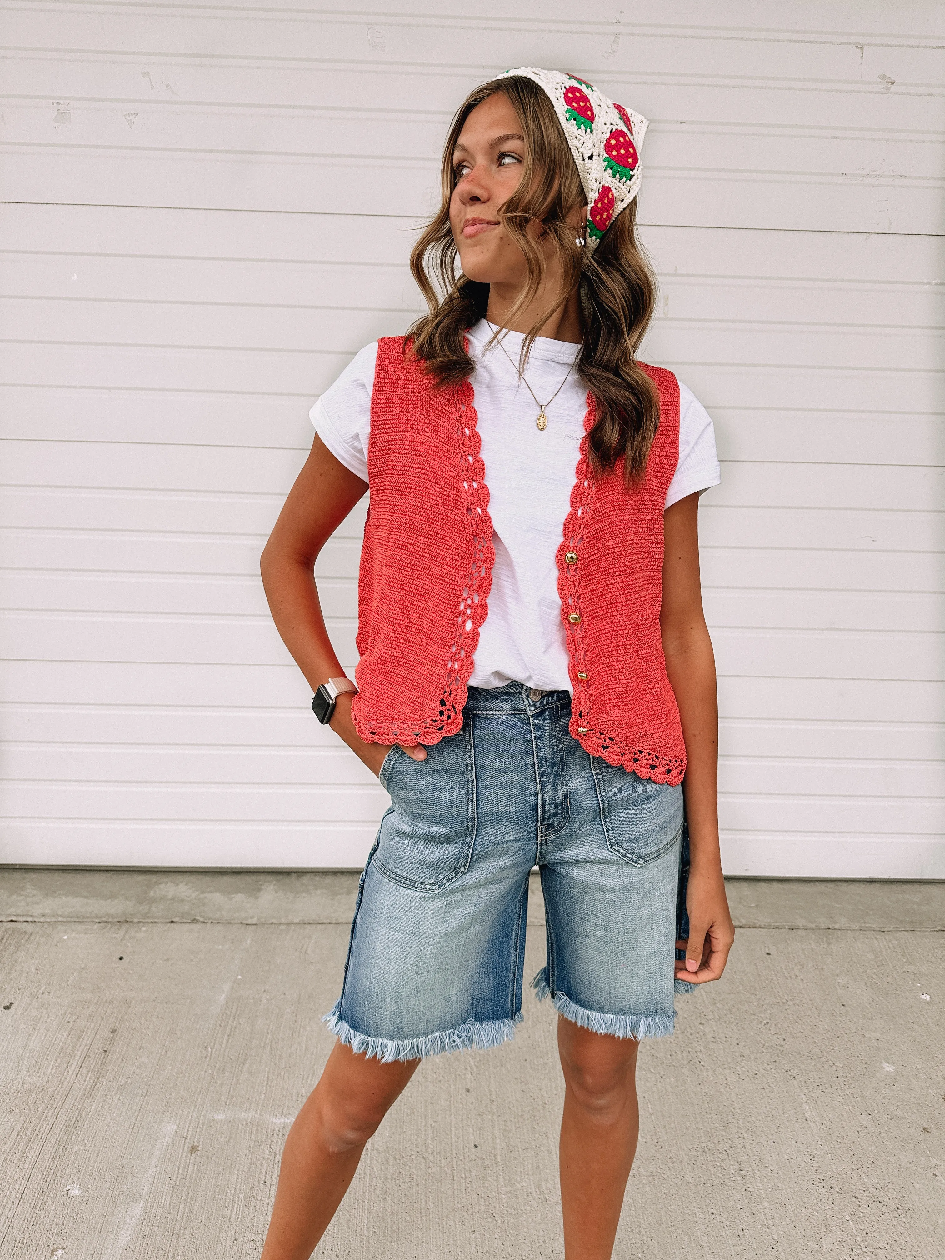 Callie KanCan Denim Bermuda Boxy-Stretch