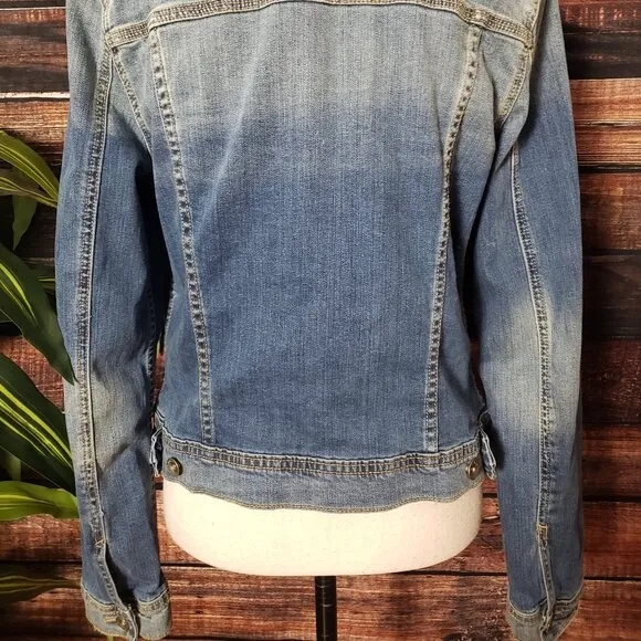 Calvin Klein Jeans Vintage Y2K Jean Jacket Large Womens Button Front Blue Denim
