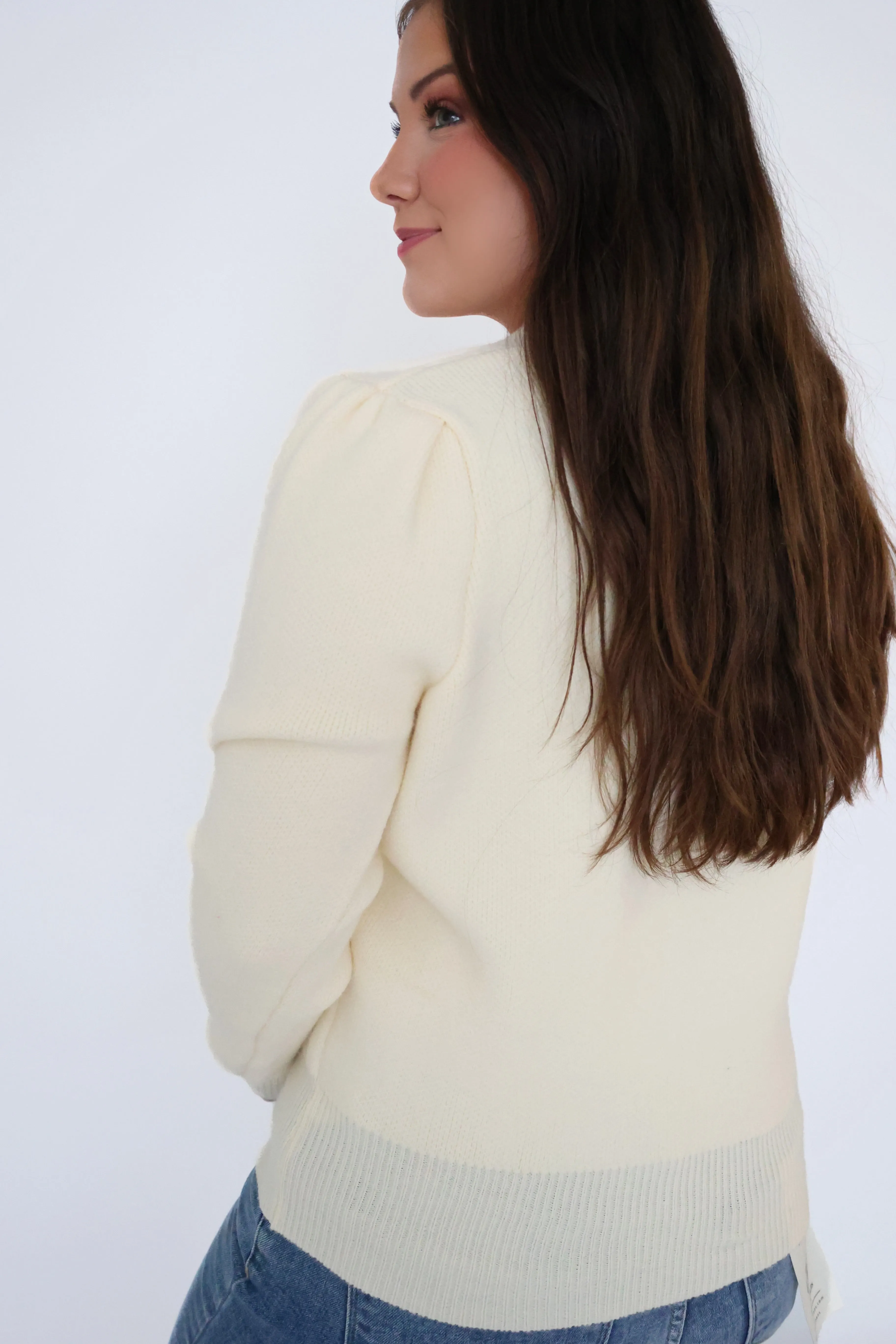 Candace Cardigan-Cream(FINAL SALE)