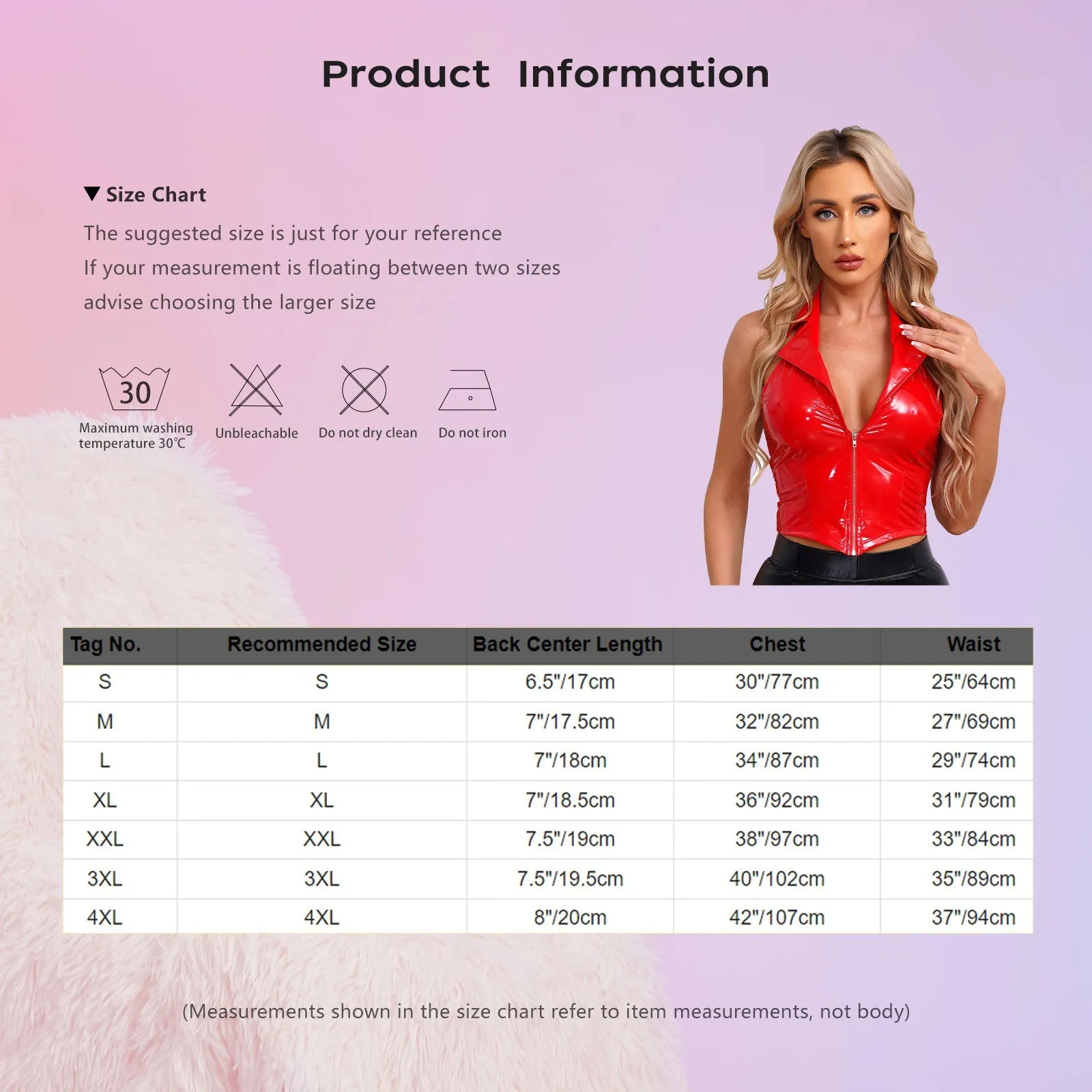 Candy Pink Latex Vest