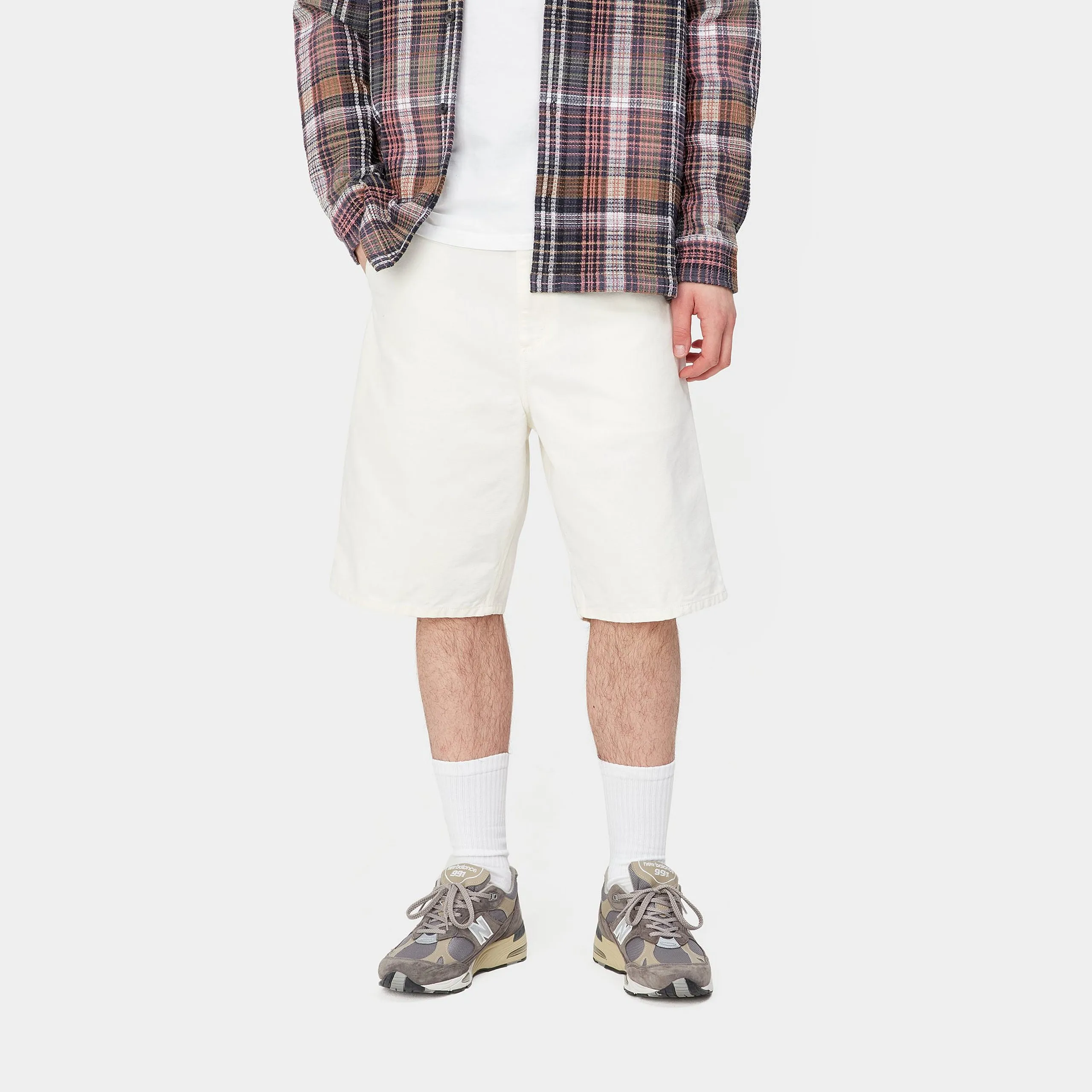 Carhartt WIP Single Knee Short Wax Stone Washed