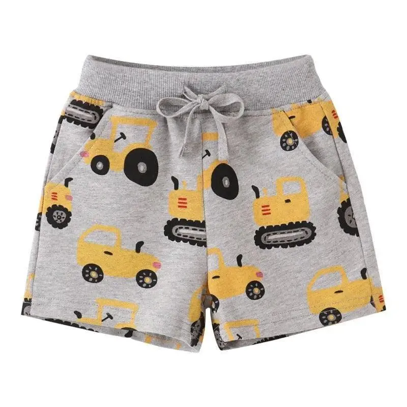 Cartoon Animals Print Kids Shorts