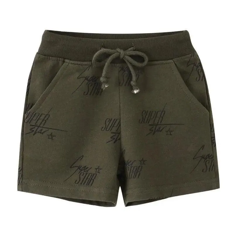 Cartoon Animals Print Kids Shorts