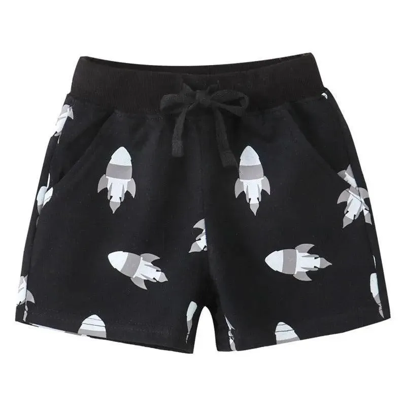Cartoon Animals Print Kids Shorts