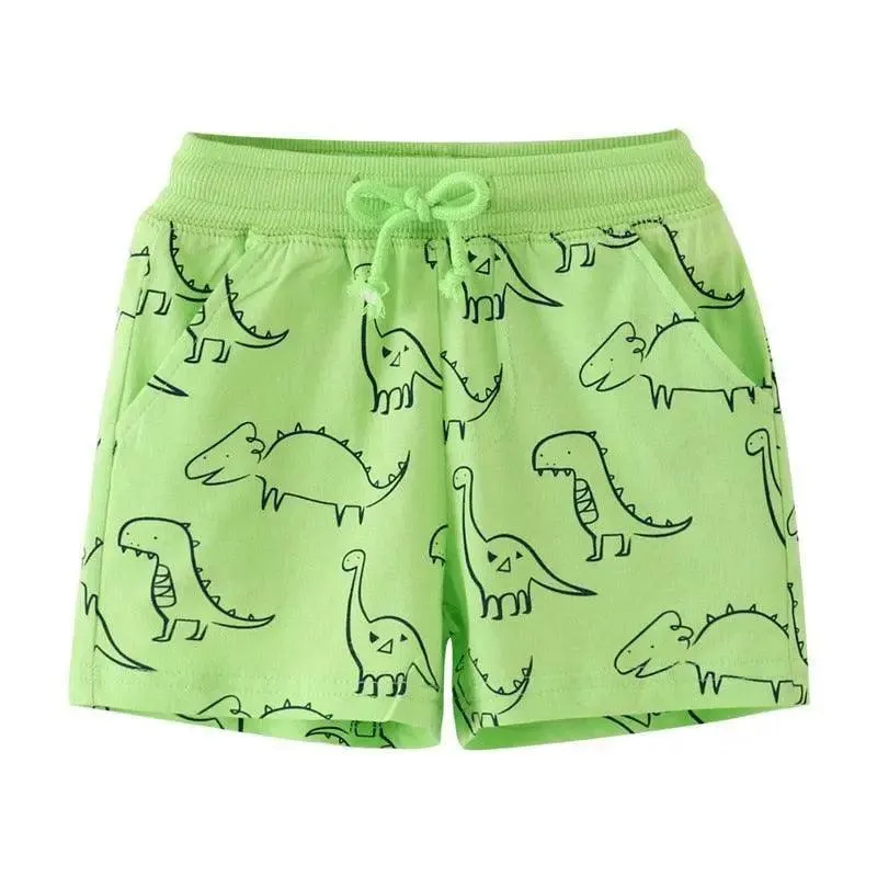 Cartoon Animals Print Kids Shorts
