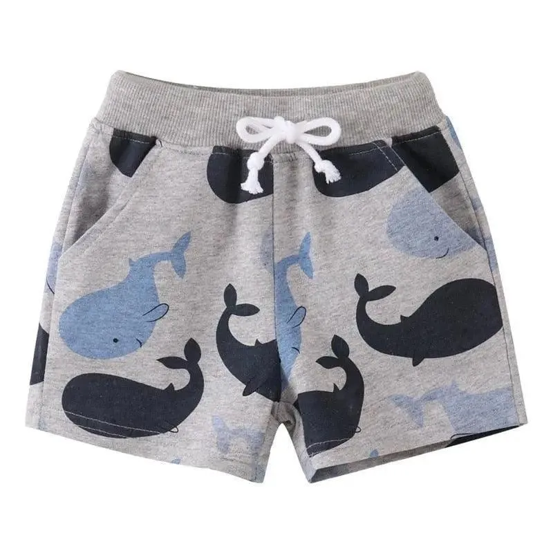 Cartoon Animals Print Kids Shorts