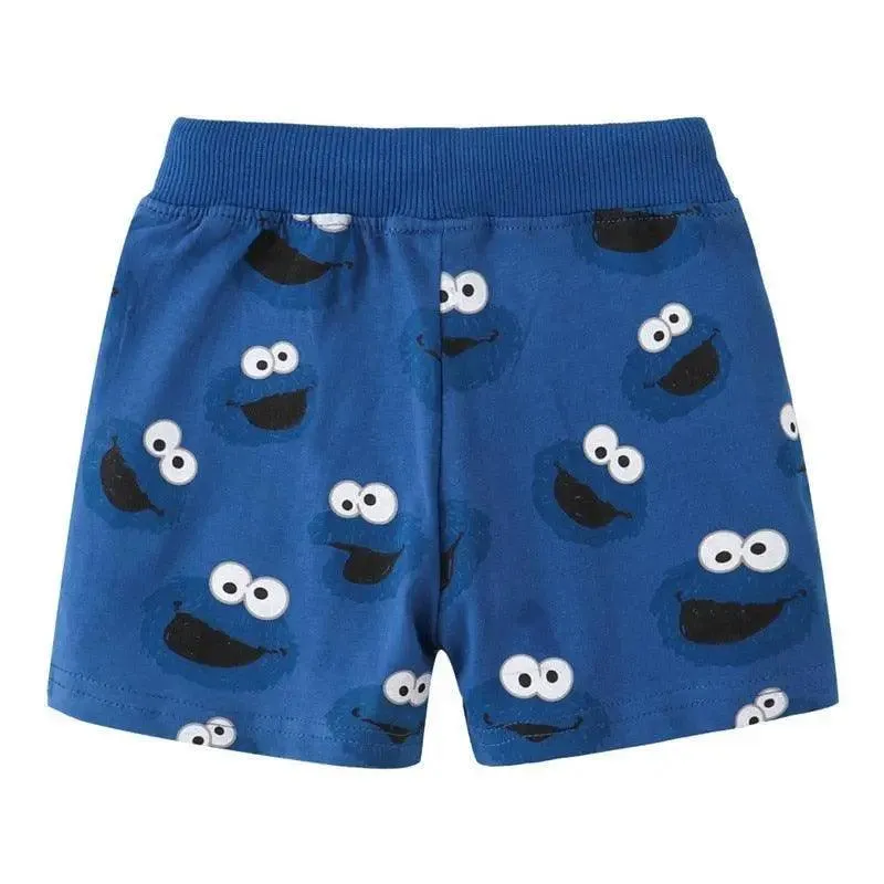 Cartoon Animals Print Kids Shorts