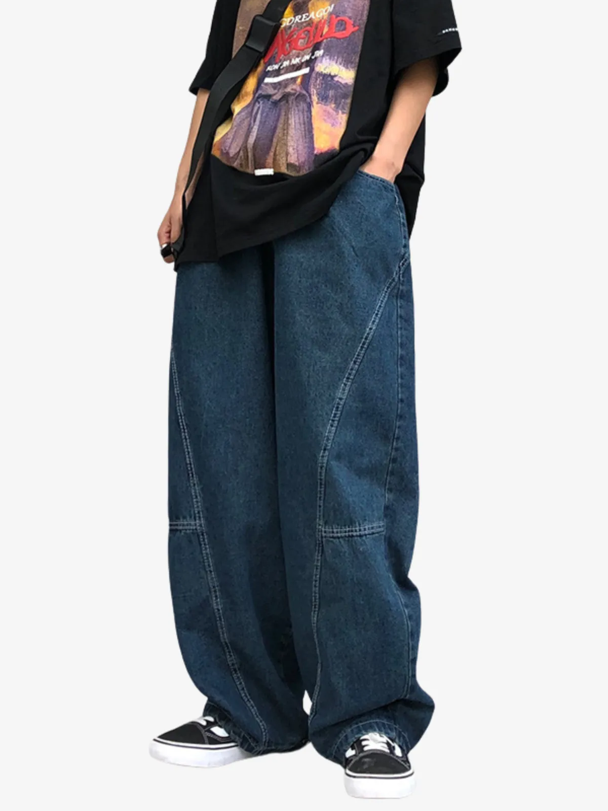CASUAL STITCHED JEANS