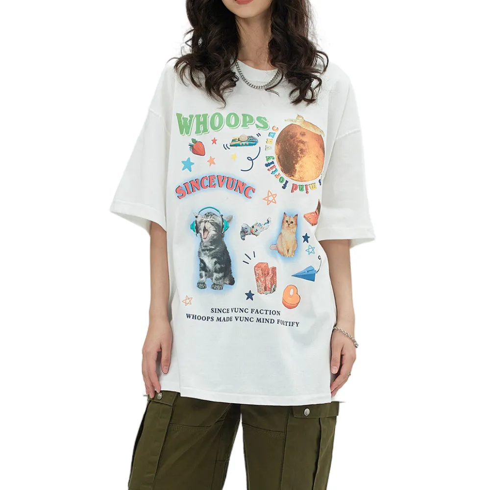 Cat Fun Print T-shirt