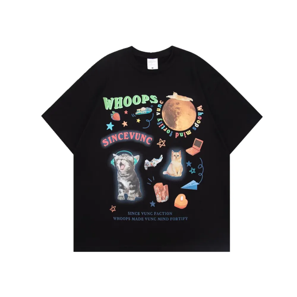 Cat Fun Print T-shirt