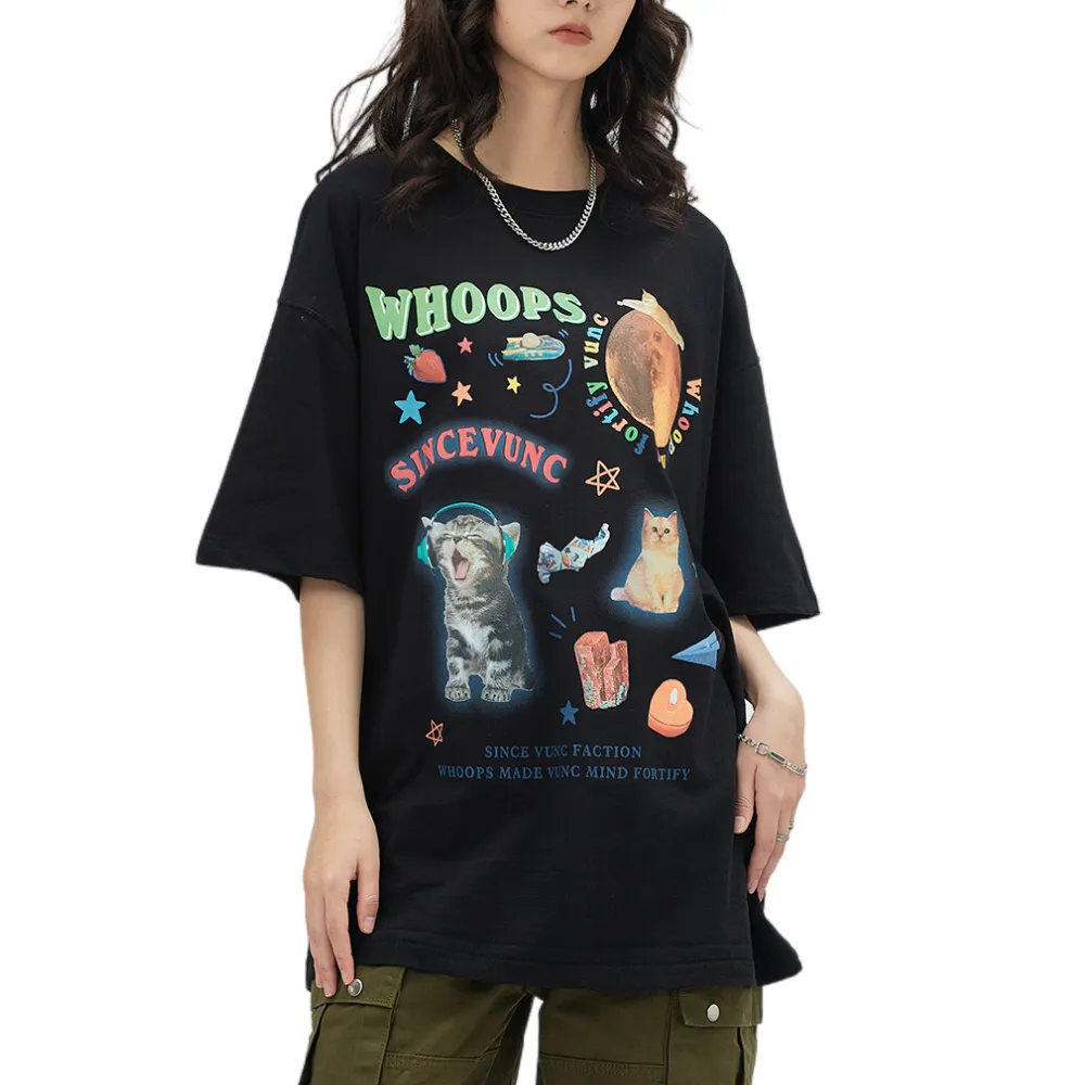 Cat Fun Print T-shirt