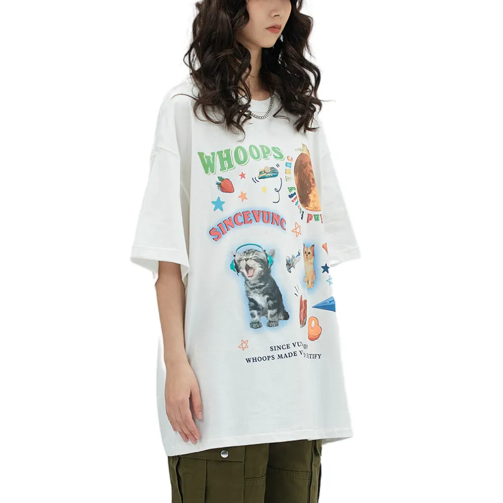 Cat Fun Print T-shirt