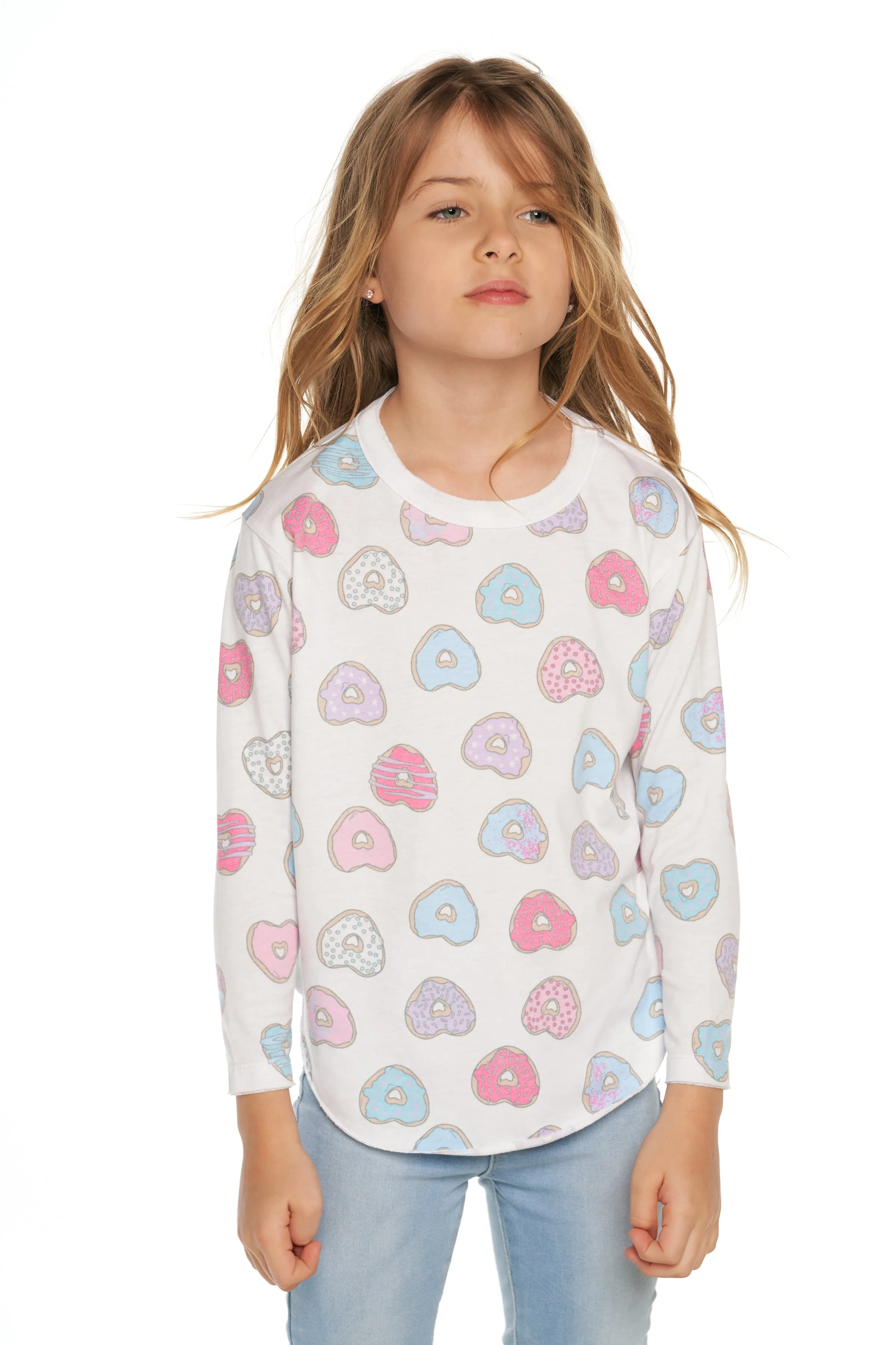 Chaser Heart Donuts L/S Shirttail Tee