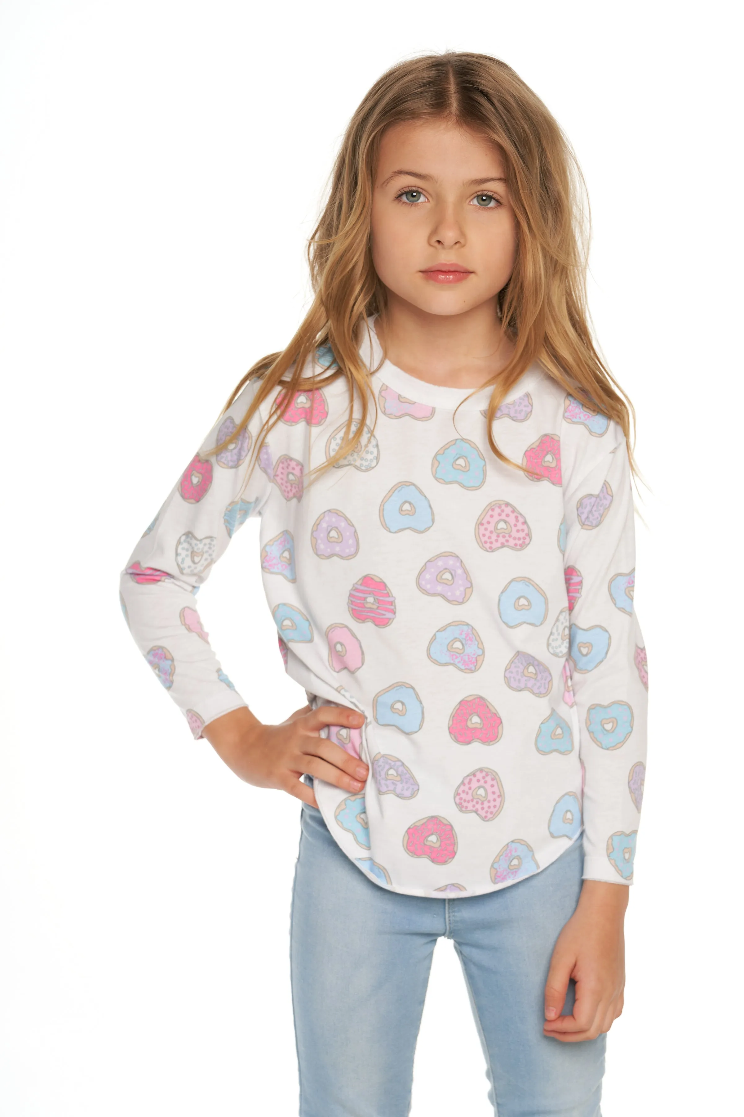 Chaser Heart Donuts L/S Shirttail Tee