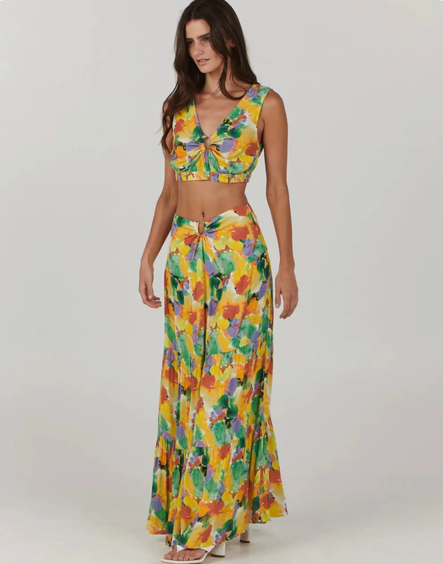 Cheyenne Maxi Skirt | Floral Tango