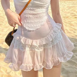 Chic Chiffon Light Pink Skirt
