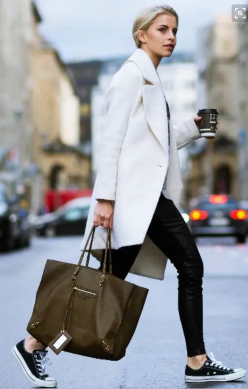 Chloé large leather tote bag