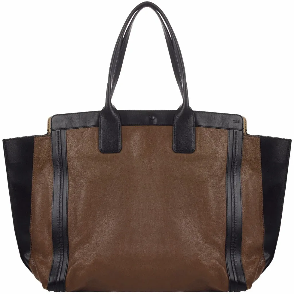 Chloé large leather tote bag