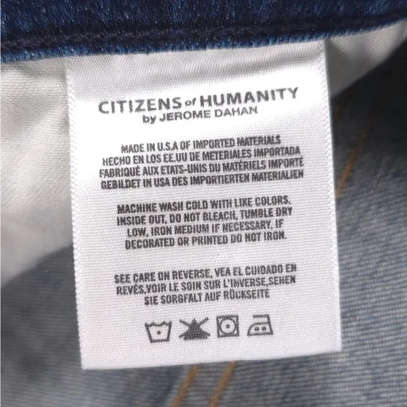 CITIZENS OF HUMANITY Premium Vintage Elsa MidRise Slim Fit Crop Jeans Size 26