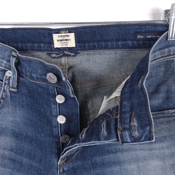 CITIZENS OF HUMANITY Premium Vintage Elsa MidRise Slim Fit Crop Jeans Size 26