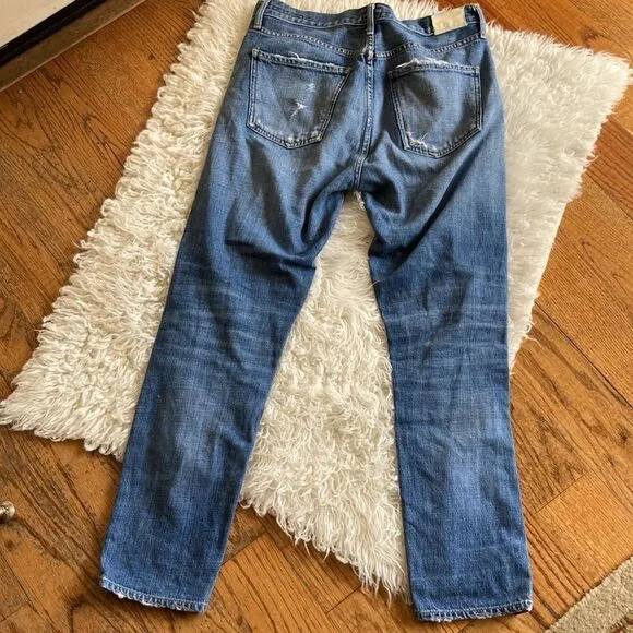 Citizens of Humanity Premium Vintage Liya High Rise Classic Fit Crop Jeans Sz 28