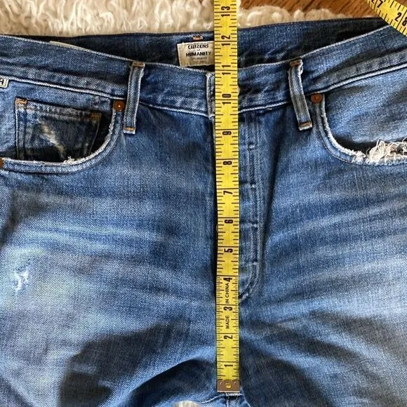 Citizens of Humanity Premium Vintage Liya High Rise Classic Fit Crop Jeans Sz 28