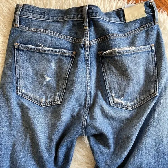 Citizens of Humanity Premium Vintage Liya High Rise Classic Fit Crop Jeans Sz 28