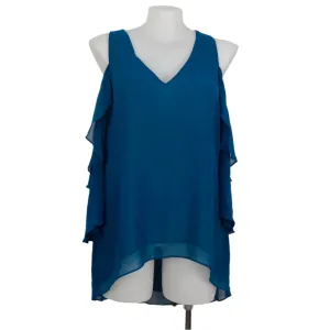 City Chic Deep V-Neck Hi-Lo Top Size 14