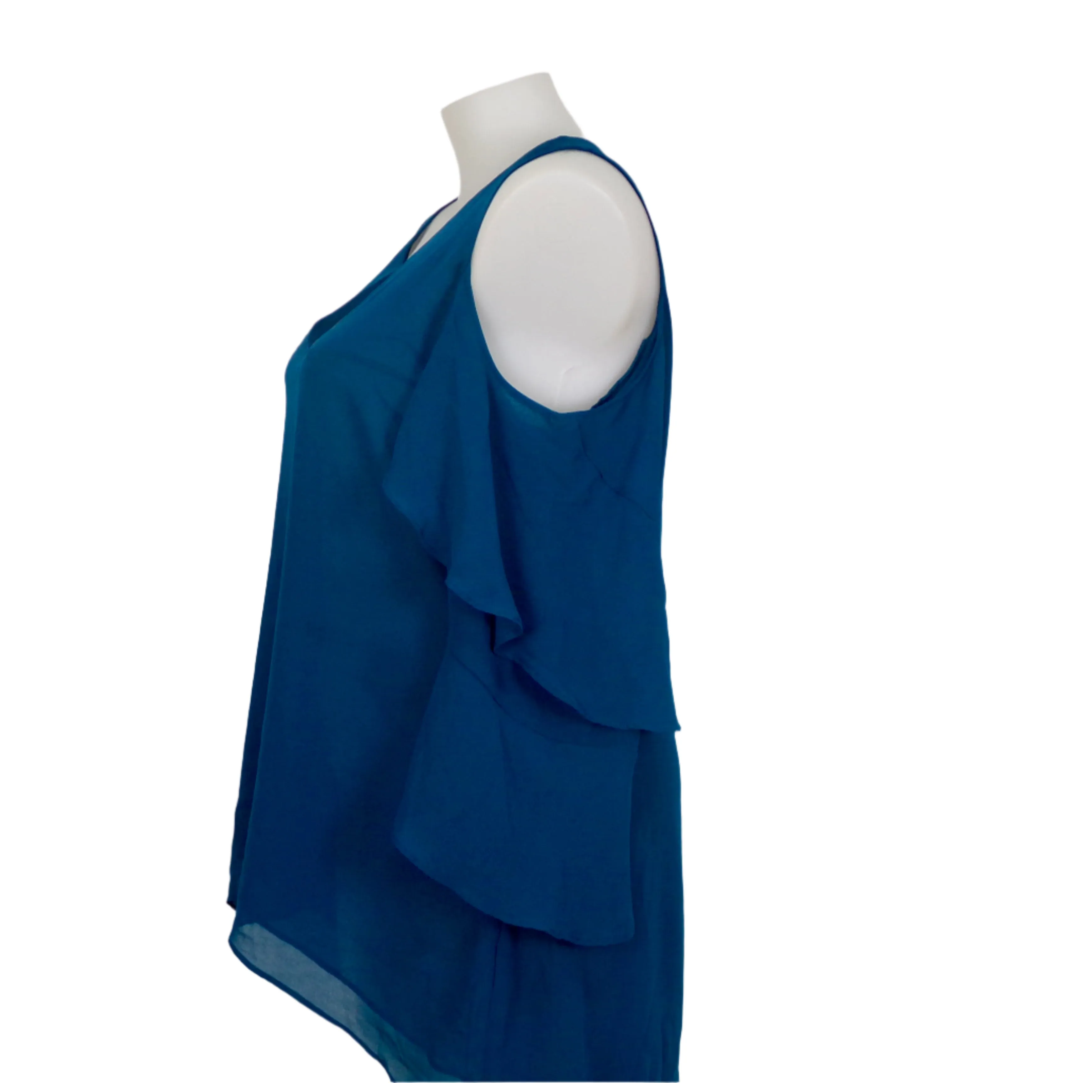 City Chic Deep V-Neck Hi-Lo Top Size 14