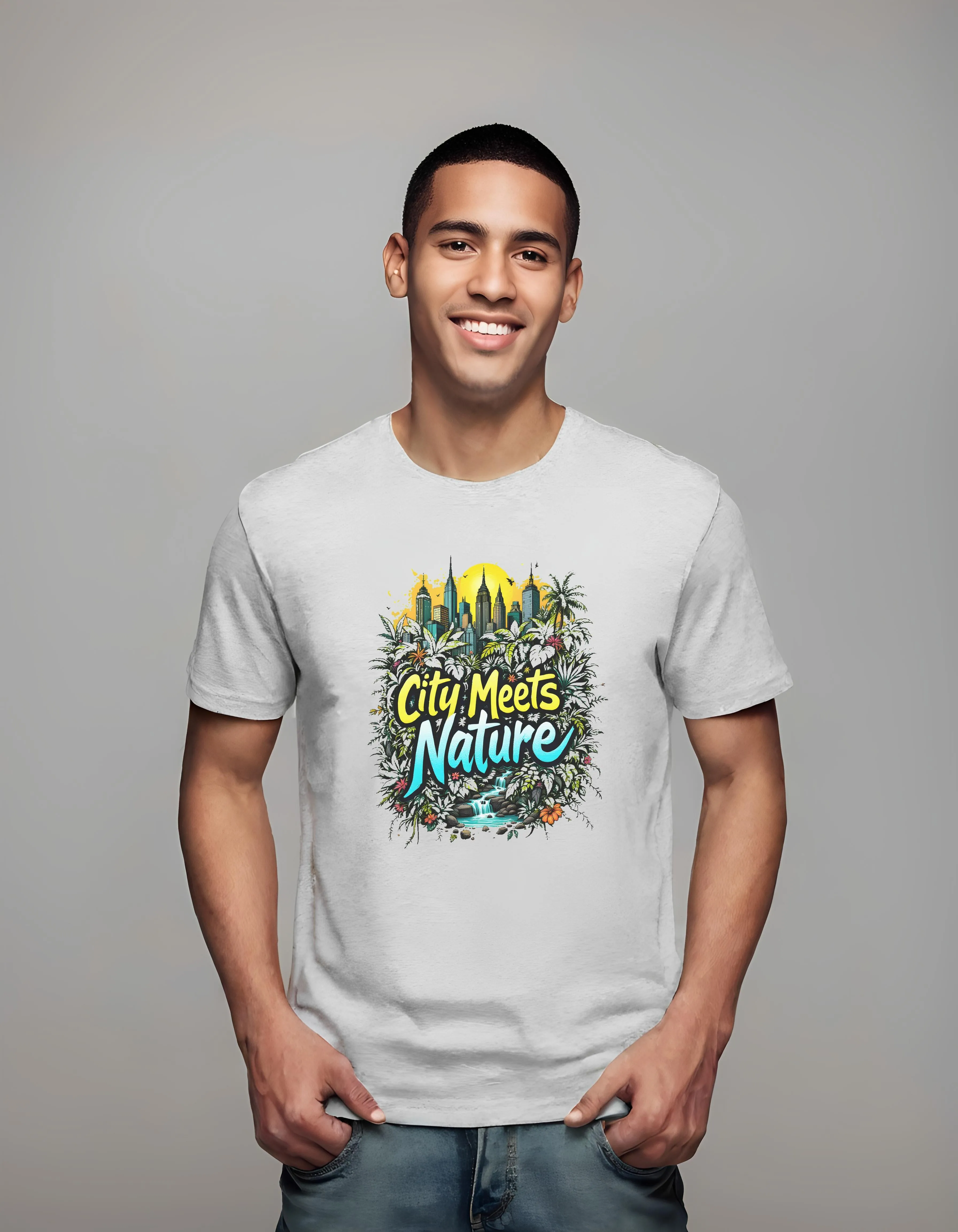 City Meets Nature Urban Jungle Fusion | Classic T-Shirt (Unisex)