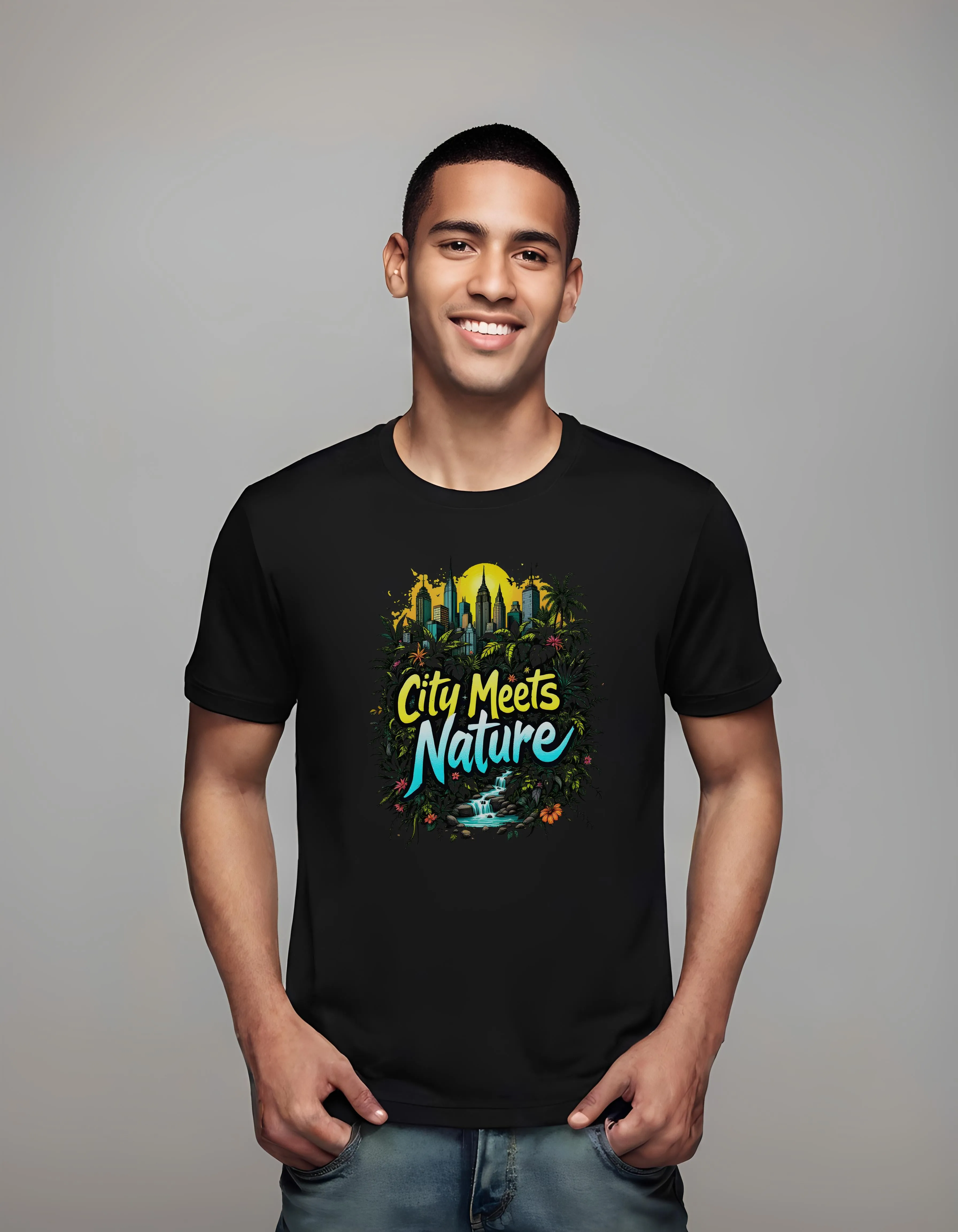 City Meets Nature Urban Jungle Fusion | Classic T-Shirt (Unisex)