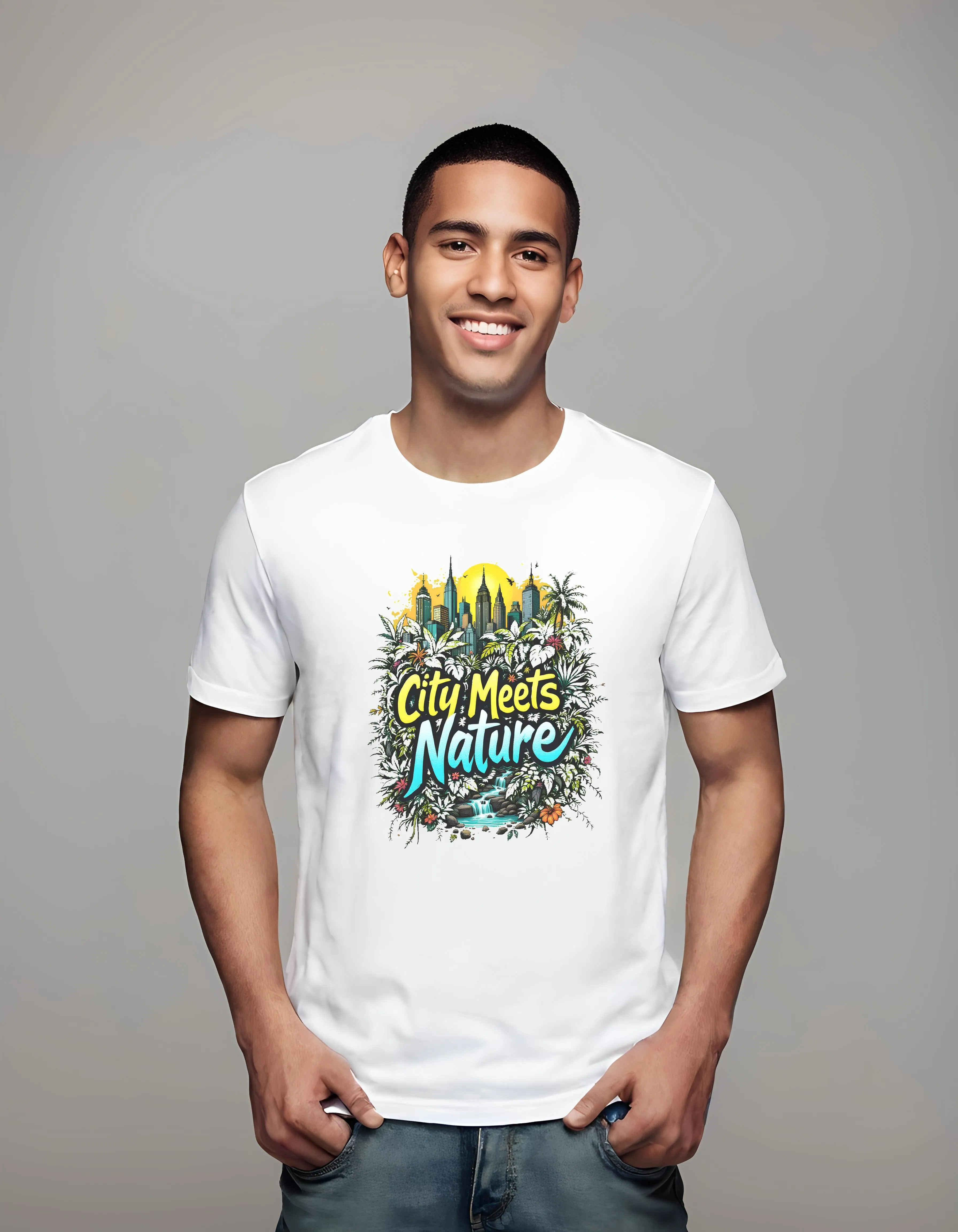 City Meets Nature Urban Jungle Fusion | Classic T-Shirt (Unisex)