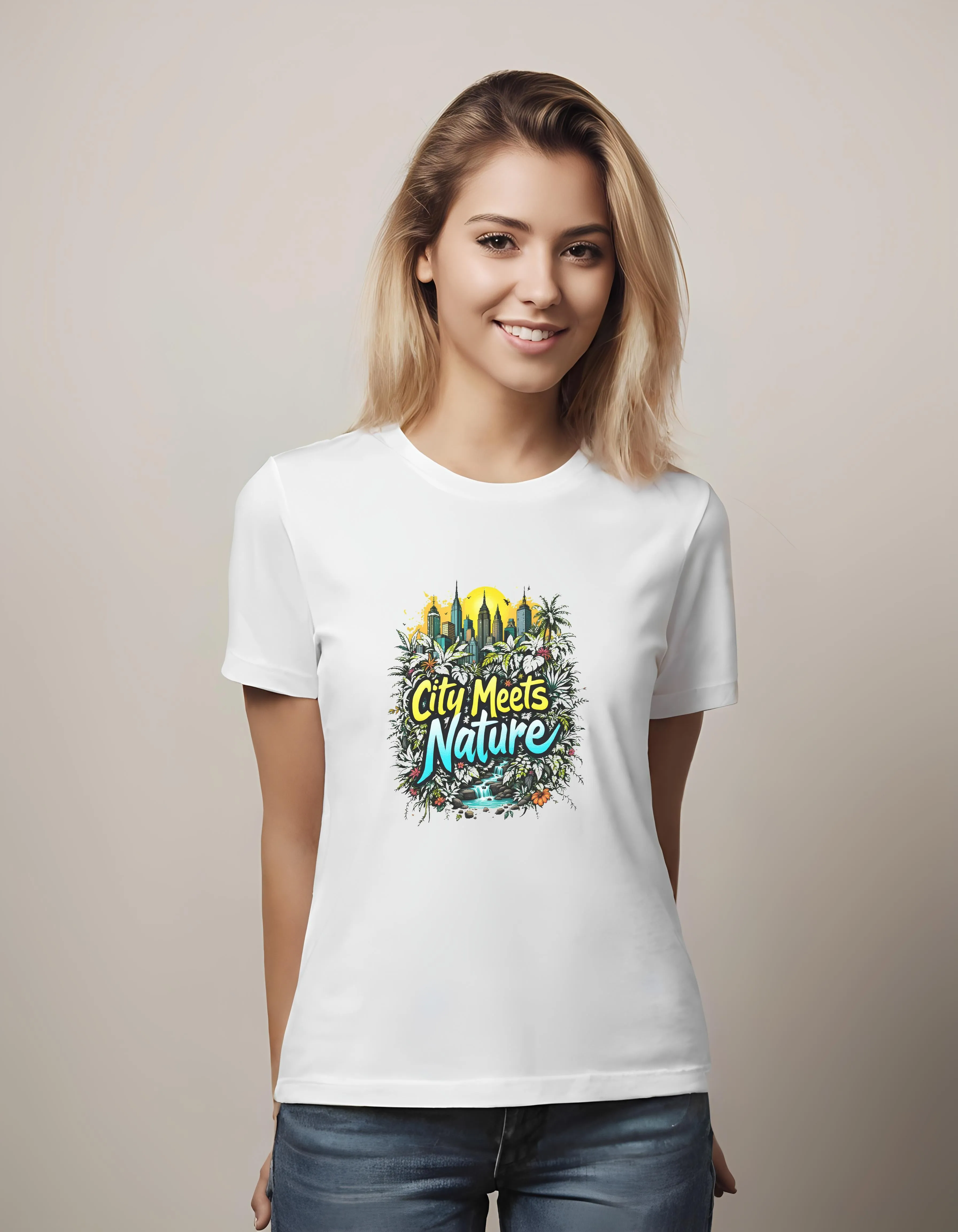 City Meets Nature Urban Jungle Fusion | Classic T-Shirt (Unisex)