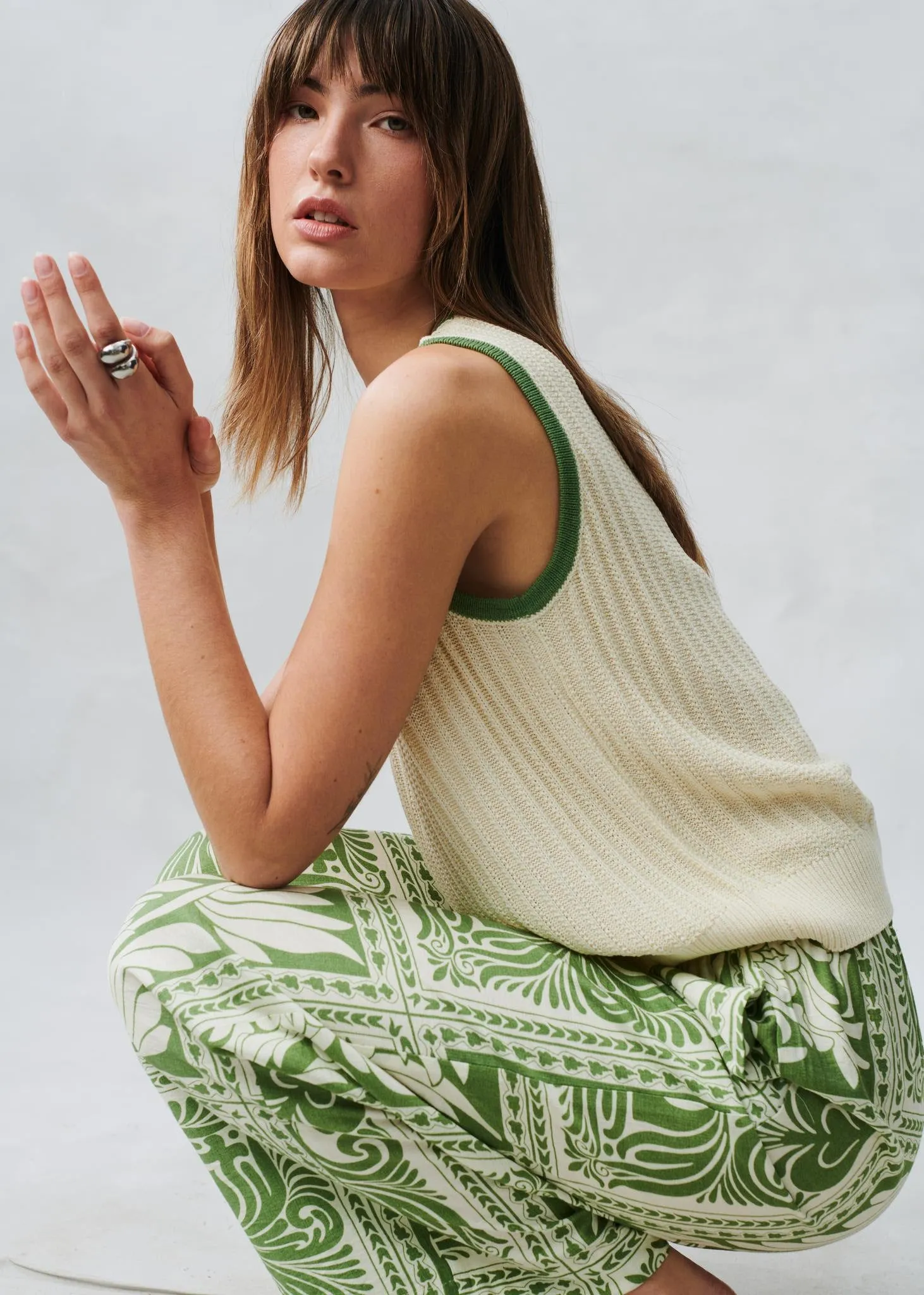 Contrast Trim Top