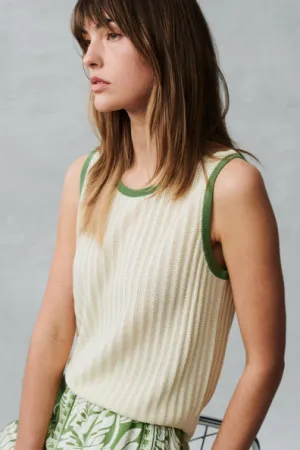 Contrast Trim Top
